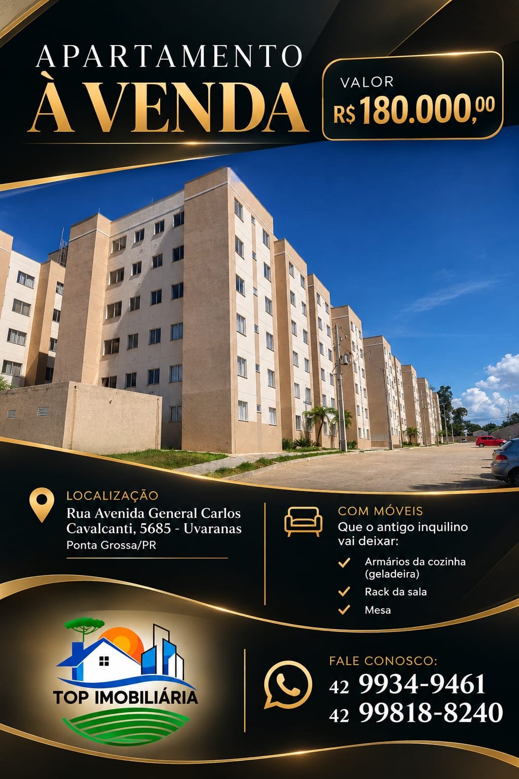 Apartamento em Uvaranas, Ponta Grossa - Ref. 002