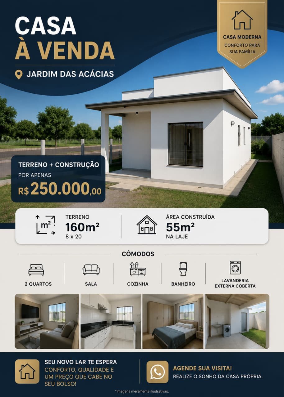 Casa em Jardim das Acácias, Castro - Ref. 014