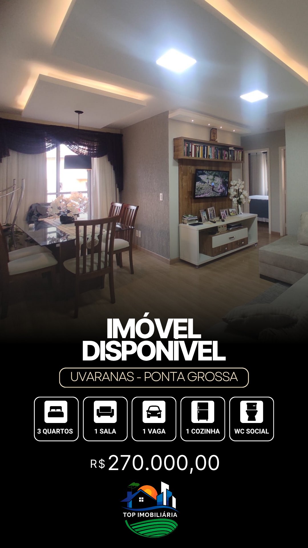 Apartamento em Uvaranas, Ponta Grossa - Ref. 029