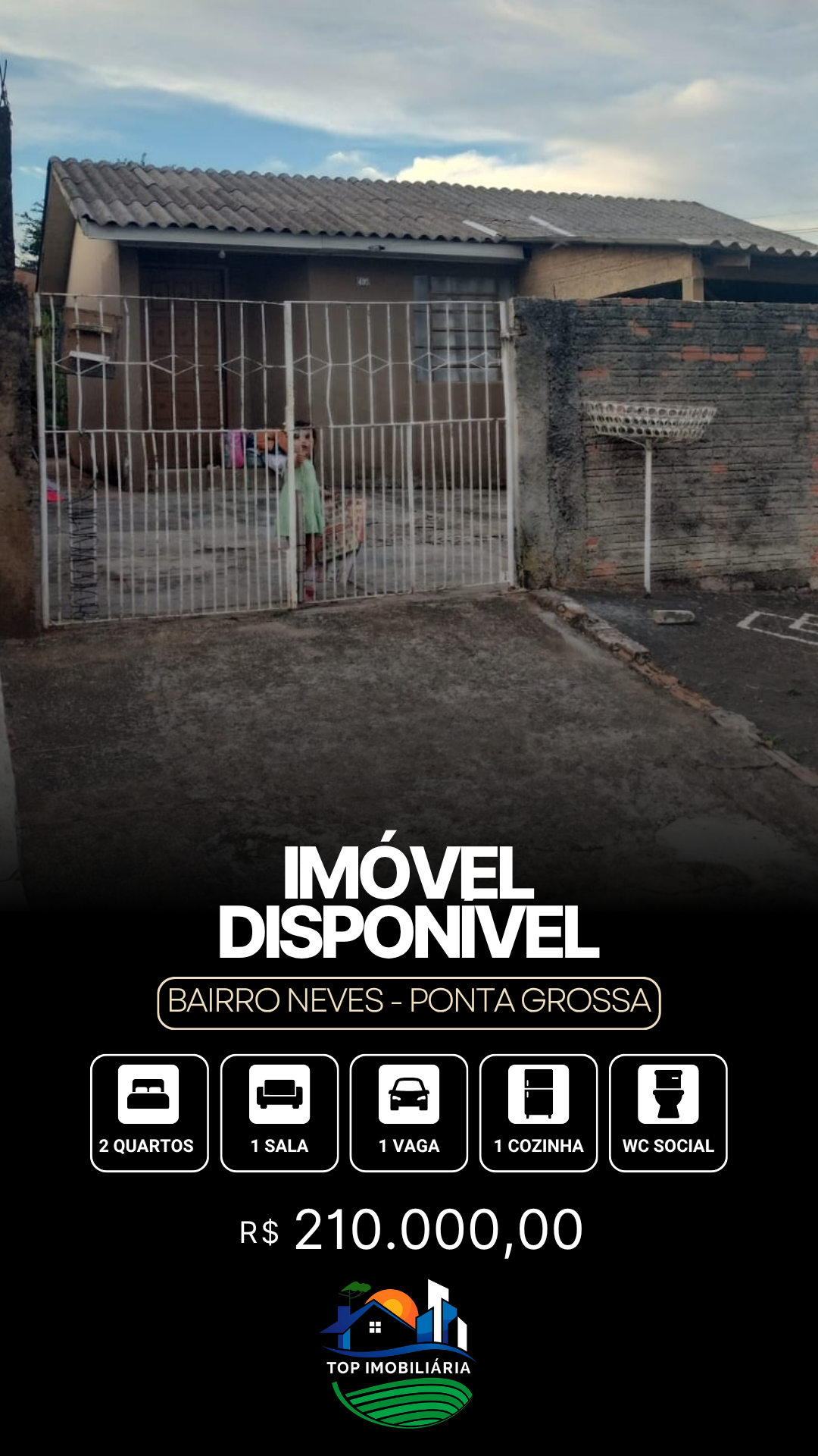 Casa em Bairro Neves, Ponta Grossa - Ref. 033